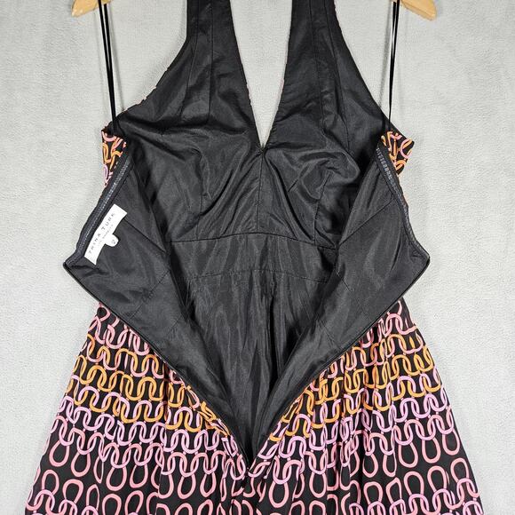 Trina Turk Halter Dress Womens Size 2 Campania Loop Y2K Retro Party Wedding - Picture 10 of 13